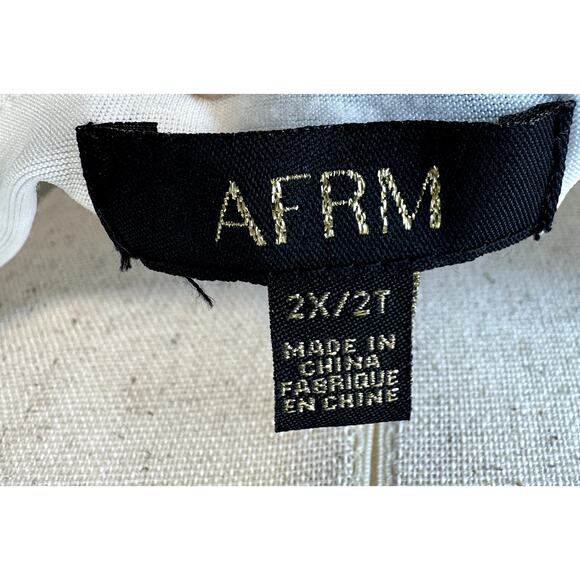 AFRM Amina Slip Midi Dress 2X Zebra Animal Print Mesh Stretch Glam Going Out - Picture 7 of 8